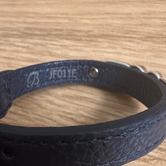 Brighton Navy Blue Leather Bracelet with Silver Infinity Design - Picture 4 of 4